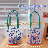 Shoulder Bag for Women Bear Bunny Transparent Waterproof Beach Bags