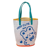 Shoulder Bag for Women Bear Bunny Transparent Waterproof Beach Bags