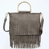Tassel Shoulder Handbags Crossbody Bag Lady PU Leather Bag