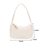 Vintage Solid Handbag Women Subaxillary Underarm Bags Casual Retro Shoulder Tote
