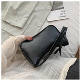 Vintage Solid Handbag Women Subaxillary Underarm Bags Casual Retro Shoulder Tote