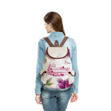 Eiffel Tower Print Travel Backpack Customizable Pattern Bag