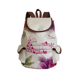 Eiffel Tower Print Travel Backpack Customizable Pattern Bag
