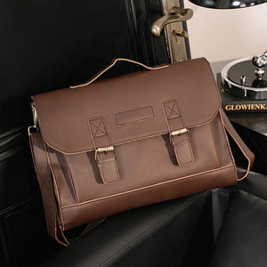 Vintage Crazy Horse Leather Handbag Briefcase