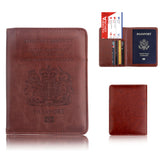 RFID Blocking PU Leather Passport Holder Travel Wallet