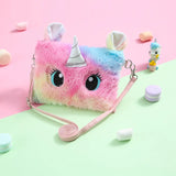 Big Eyes Plush Crossbody Bag Rainbow Purse