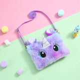 Big Eyes Plush Crossbody Bag Rainbow Purse