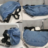 Unisex Denim Crossbody Sling Chest Bag Belt Hip Hop Bum Purse