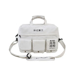 Unisex Hip Hop Canvas Shoulder Bags Large Capacity Tactical Chest Bags