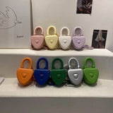 Vintage Leather Women Handbag Heart Shaped Shoulder Bags Crossbody Bag