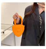 Vintage Leather Women Handbag Heart Shaped Shoulder Bags Crossbody Bag