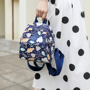 Vintage Print Women's Backpack Multifunctional Mini Shoulder Bag
