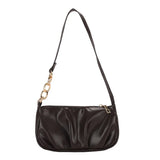 Vintage Women Pleated Chain Shoulder Underarm Bag Ladies Handbag Purse