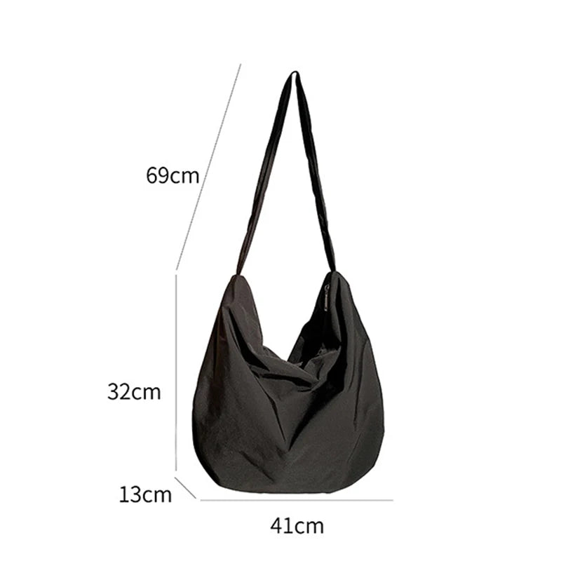 Vintage Women's Shoulder Bag Waterproof Nylon Handbag Casual Large Capacity