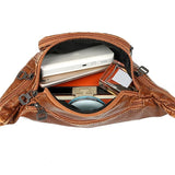 Vintage Women's Waist Bag PU Leather Zipper Adjustable Ladies Shulder Bag