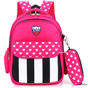 Waterproof School Bags For Kids With Pencil Case