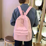 Waterproof Nylon Backpack High School Student School Bag Women Backpacks