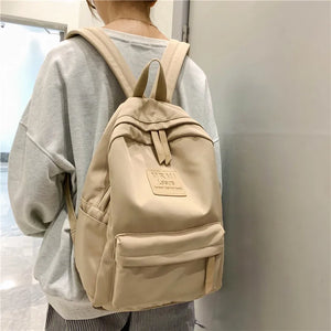 Waterproof Nylon Backpack High School Student School Bag Women Backpacks