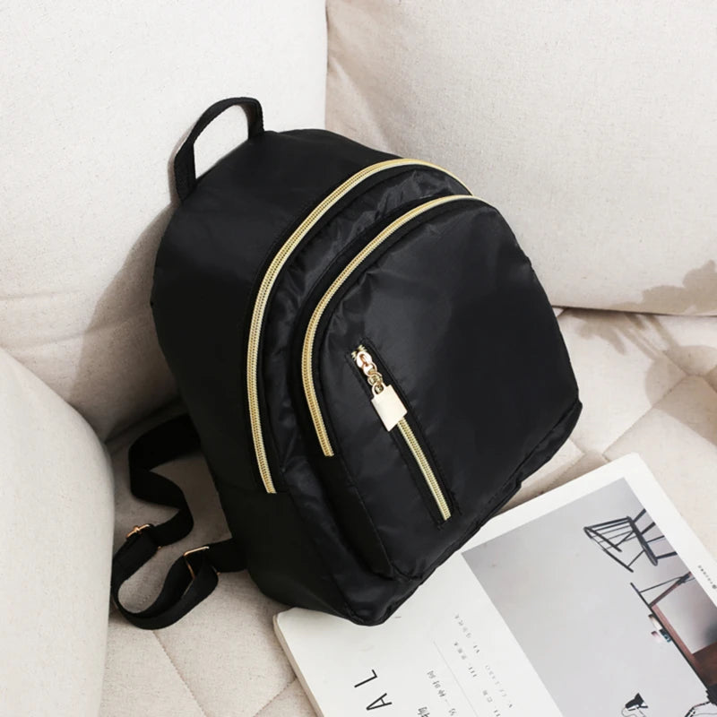 Waterproof Nylon Women Backpack Leisure Bag Student Casual Shoulder Bag