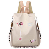 Waterproof Oxford Women Backpack Antitheft Printed School Bag Large Capacity