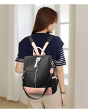 Waterproof PU Leather Women Backpack Anti-theft Ladies Travel Daypack