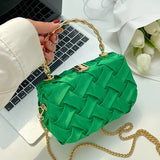 Small Tote Bag with Metal Chain Women's Handbag