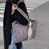 Winter Nylon Quilted Shopper Totes Women Handbags Lady Satchels Bags