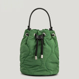 Winter Nylon Padded Bucket Bag Drawsting Quilted Women Handbags