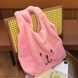 Winter Plush Shoulder Bag for Women Ladies Shopping Handbag Female Tote Bag