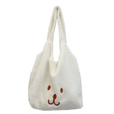 Winter Plush Shoulder Bag for Women Ladies Shopping Handbag Female Tote Bag