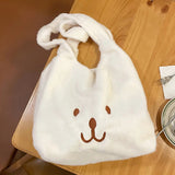 Winter Plush Shoulder Bag for Women Ladies Shopping Handbag Female Tote Bag