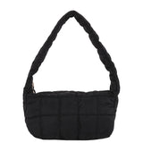 Winter Women's Sponge Woven Pillow Messenger Bag