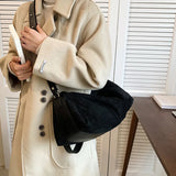 Winter Suede PU Leather Large Capacity Handbags And Purses For Women