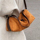 Winter Suede PU Leather Large Capacity Handbags And Purses For Women