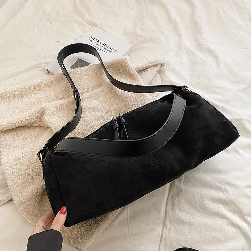 Winter Suede PU Leather Large Capacity Handbags And Purses For Women