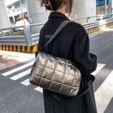 Winter Quilted Woman Handbag Crossbody Bag Shoulder Tote