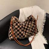 Winter Plush Crossbody Bag for Women Single Shoulder Handbag