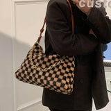 Winter Plush Crossbody Bag for Women Single Shoulder Handbag