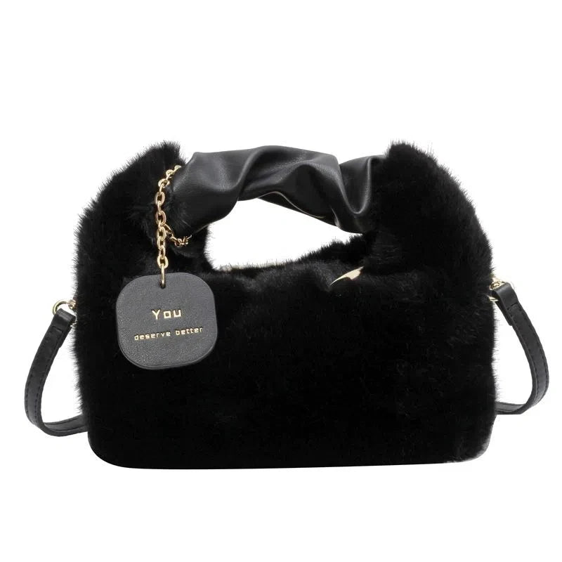 Winter Plush Handbags Ladies Shoulder Bag