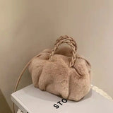 Winter Plush Cloud Bag for Women Faux Fur Crossbody Handbag