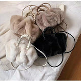 Winter Plush Cloud Bag for Women Faux Fur Crossbody Handbag