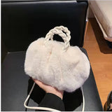 Winter Plush Cloud Bag for Women Faux Fur Crossbody Handbag