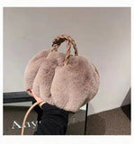Winter Plush Cloud Bag for Women Faux Fur Crossbody Handbag