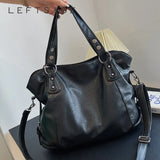 Vintage Winter Shoulder Bag Large PU Leather