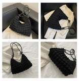 Winter Tote Bags High Handbag for Women Solid Shoulder Bag Bolsas