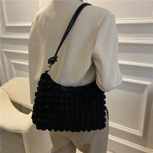 Winter Tote Bags High Handbag for Women Solid Shoulder Bag Bolsas