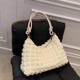 Winter Tote Bags High Handbag for Women Solid Shoulder Bag Bolsas