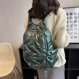 Large Capacity Women's Backpack Ruched Knapsack Travel Bags