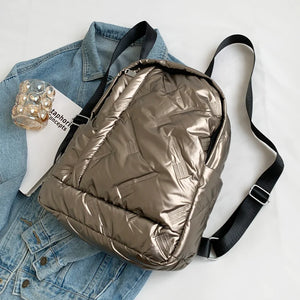 Winter Warm Space Down Women's Backpack Ultralight School Bags