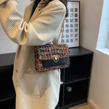 Winter Woolen Handbags Crossbody Bag Shoulder Purse Clutch